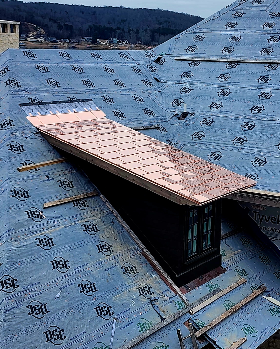 Custom Dormer — Copper Detail Work by Phillips Roofing