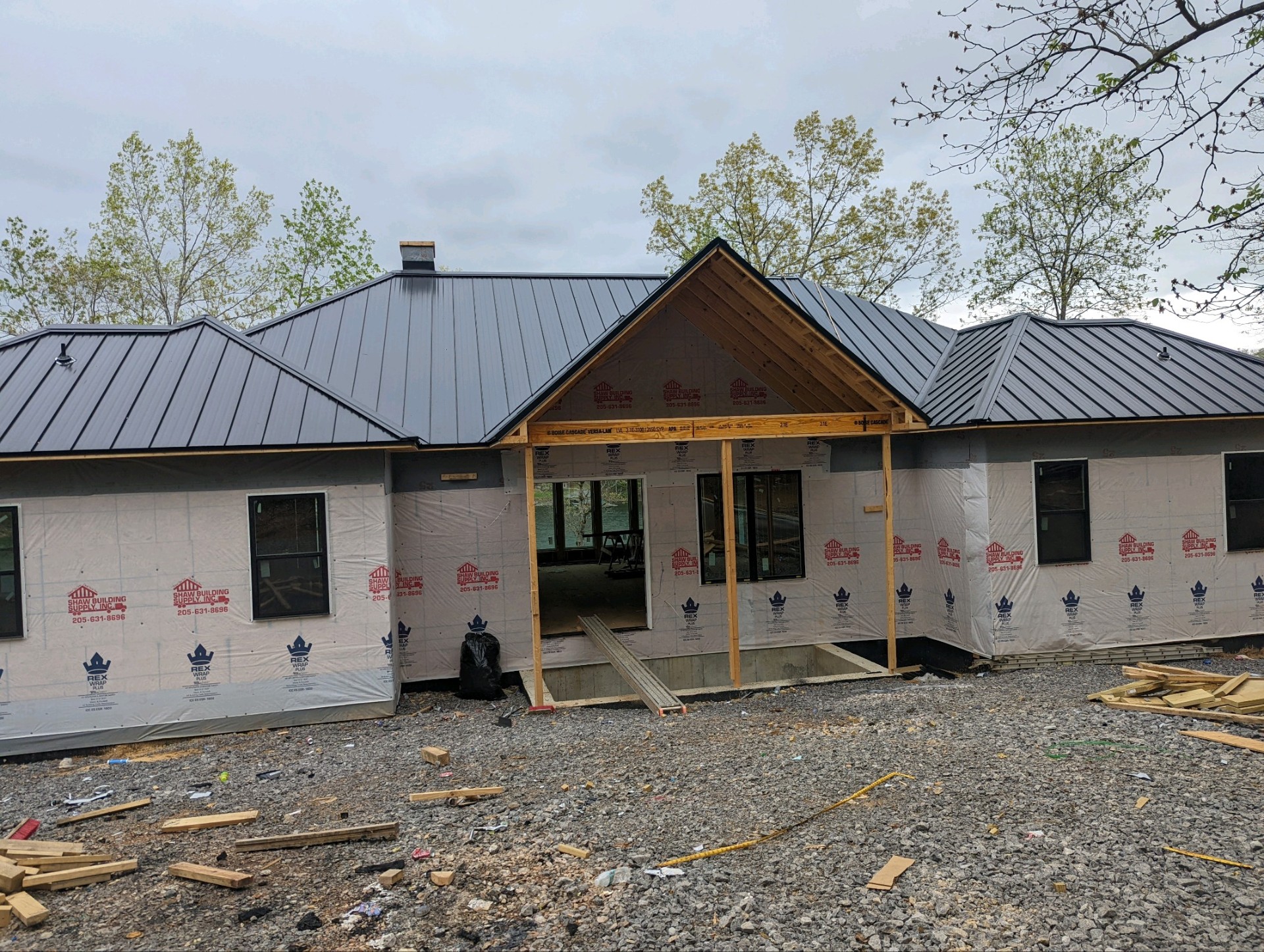 Black Metal Install — New Construction by Phillips Roofing